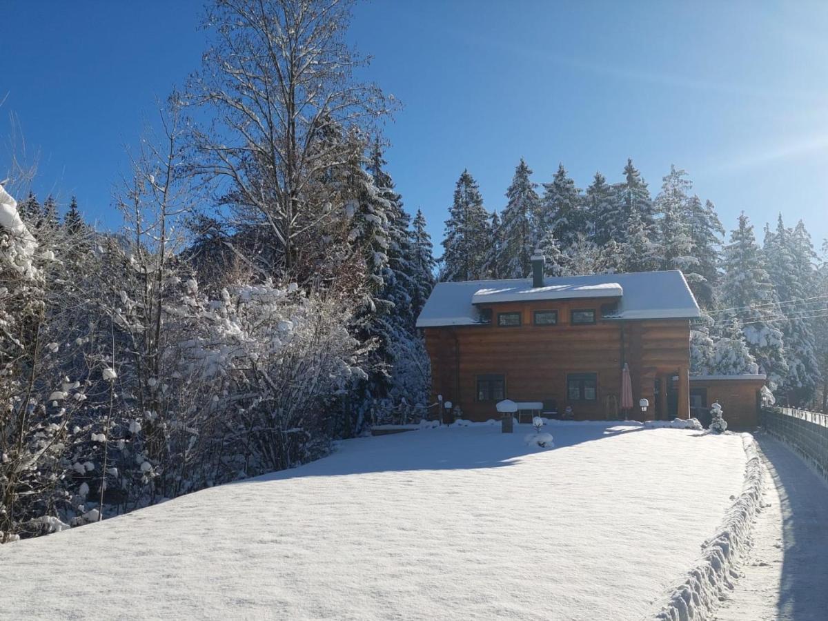 Ferienwohnungen Blockhaus - Zwergenhaeusl กรุนเอา อิม อาล์มทาล ภายนอก รูปภาพ
